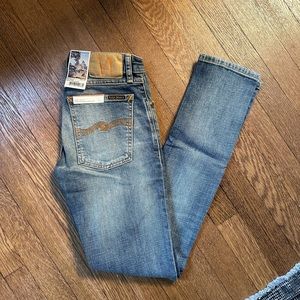 NWT Nudie Skinny Lin Jeans in Misty Blue